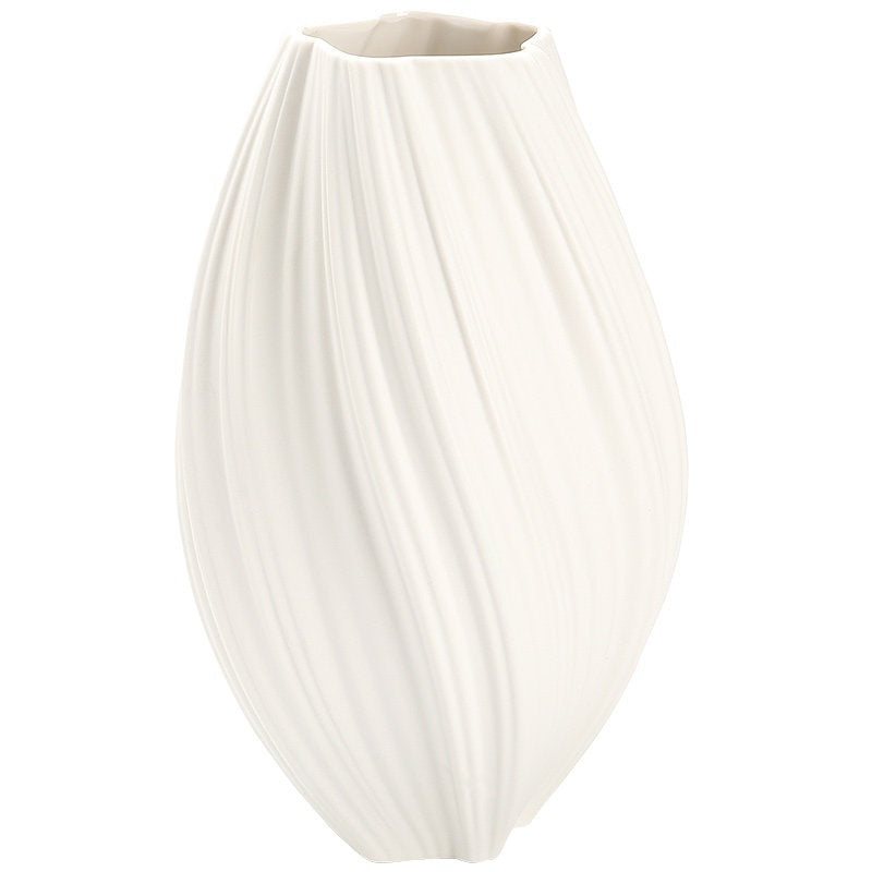 High-end Vase Matte Ceramic Flowers Minimalist Style