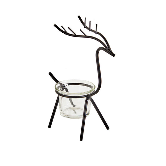 Creative Nordic Style Wrought Iron Elk Candle Holder